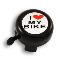 Звонок Green Cycle GBL-251 I love my bike cтальной синий