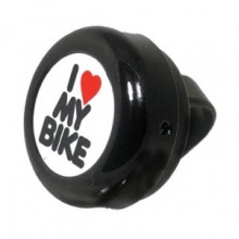 Звонок Green Cycle GBL-251 I love my bike cтальной черный
