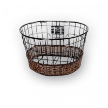 Кошик Green Cycle GCB-24D стальная с быстросъемным креплением на 1'' вынос, коричневая