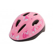 Шолом дитячий Green Cycle Foxy розмір 48-52см розовый/малиновый/белый лак