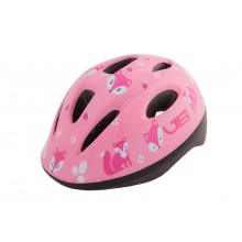 Шолом дитячий Green Cycle Foxy розмір 50-54см розовый/малиновый/белый лак