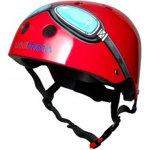 Шолом дитячий Kiddimoto Окуляри пилота, красный, розмір S 48-53см