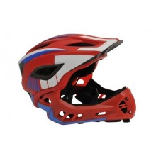 Шолом дитячий Kiddimoto Icon Full Face, красно-синий, розмір S 48-53см