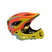 Шолом дитячий Kiddimoto Icon Full Face, оранжево-желтый, розмір S 48-53см