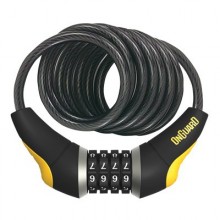 Замок Onguard DOBERMAN кодовый на 4 цифры, спиральный трос 185см х 10мм, поворотный держатель на раму