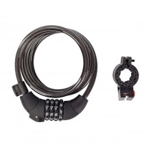 Кодовый замок Green Cycle GLK-189 в силиконовой обойме 10x150см, смена кода, светодиодная подсветка циферблата, чорний+ крепление