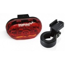 Мигалка задня Infini VISTA I-402R, 5 светодиодов, 4 режима, 2x"AAA", с крепл.