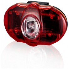 Мигалка задня Infini VISTA I-406R, 3 светодиода, 2 режима, 2x"AAA", с крепл.