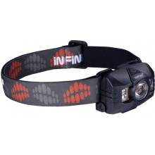 Фонарь налобный Infini HAWK 100-Black, 1 светодиод 3W белый, доп. диоды: 2x 0.5Ватт білі + 2 красных, 7 режимов, 3x"AAA", чорний